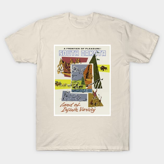 A Frontier Pleasure Vintage South Dakota Travel Design T-Shirt by Jarecrow 